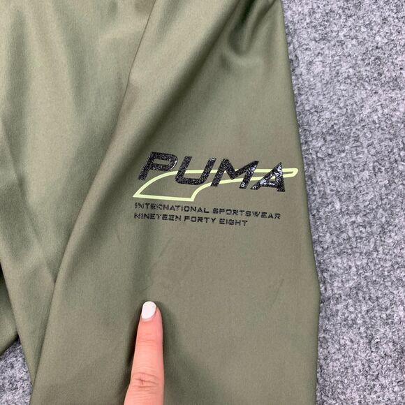 Puma Evide Bike Short Women XS Extra Small Moss High Waisted Mesh Panel Unpadded - Picture 5 of 14